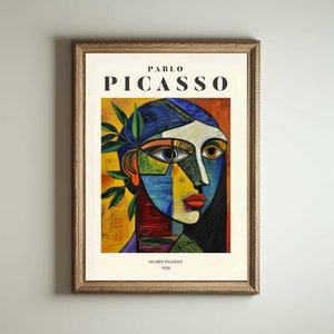 Picasso Art Poster, Picasso Wall Art, Picasso Exhibition Print, Neutral Beige Vintage Minimalist Gift Idea, Famous Artist Print Decor