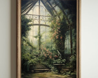 Greenhouse Art Print: Botanical Conservatory, Renaissance Decor
