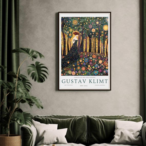 Gustav Klimt Print, Klimt Museum Poster, Gustav Klimt Poster