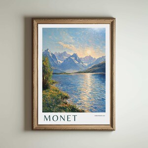 Impresión de Monet, póster de Claude Monet, pintura de Claude Monet, Claude Monet, decoración impresionista, arte mural moderno, decoración vintage para el hogar