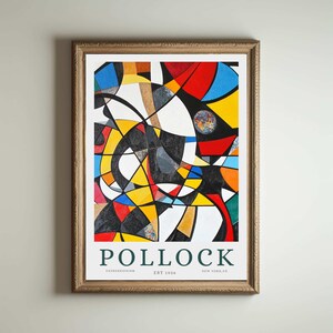 Impresión de Jackson Pollock, póster de Pollock, regalo de inauguración de la casa, pintura abstracta, impresión de arte abstracto, decoración del hogar expresionista, Jackson Pollock