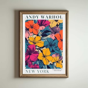 Póster de Andy Warhol, Obra de arte de Andy Warhol, Andy Warhol, Impresión de arte pop, Impresión de flores, Arte de Andy Warhol, Impresión de Andy Warhol, Impresión de arte pop