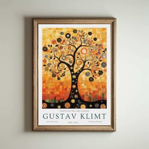 Gustav Klimt Druck, Klimt Museum Poster, Gustav Klimt Poster, Klimt Ausstellungsplakat, Gustav Klimt Malerei, Blumengarten, Blumenkunstwerk
