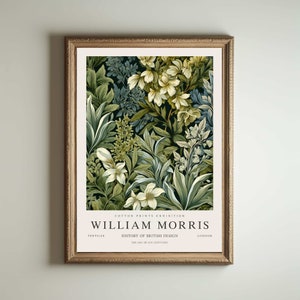 Stampa di William Morris, stampa di Kew Gardens, stampa di Londra, poster di William Morris, arte murale vintage, arte floreale, poster vintage