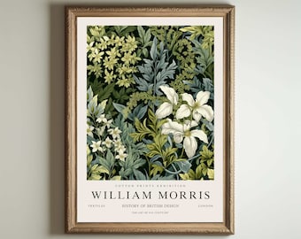 William Morris Print, Kew Gardens Print, London Print, William Morris Poster, Vintage Wall Art, Floral Art, Vintage Poster