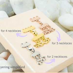 14K Gold Necklace Spacer Multi Necklace Separator, Multi Strand