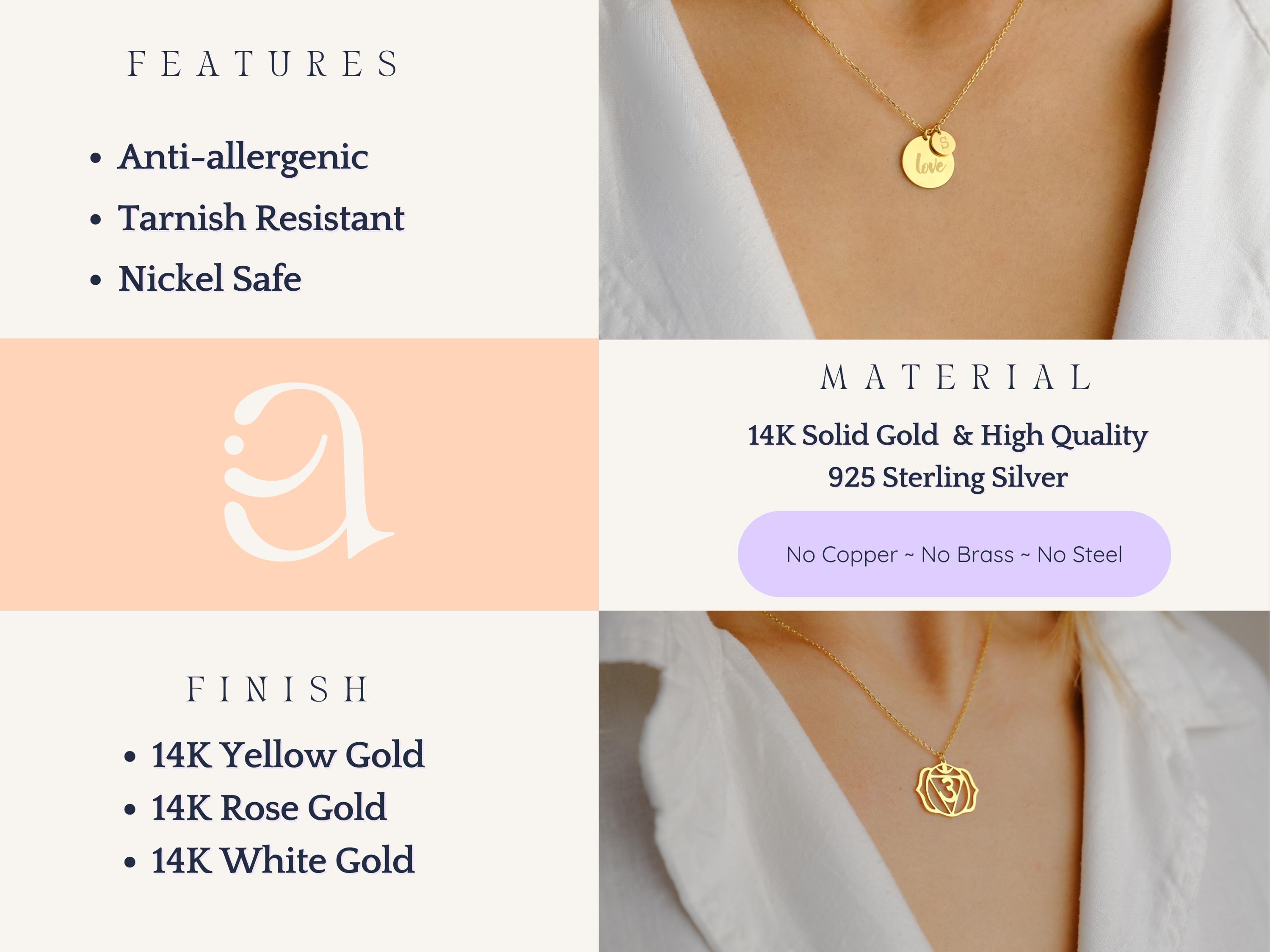 14K Gold Water Element Necklace • Dainty Tear Drop Pendant