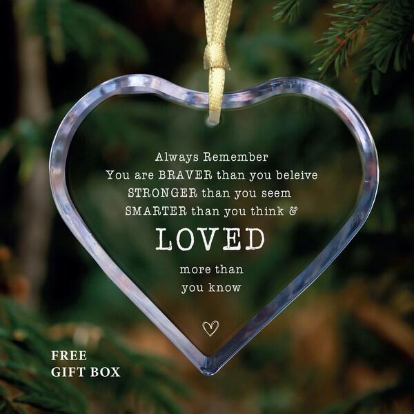 Always Remember Your Strength Ornament - Tribute to Bravery, Intelligence, and Love - Keepsake Celebrating Inner Qualities and Affection