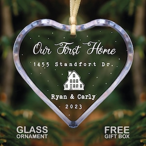 Our First Home Ornament Personalized New Home Gift for Couple First Home Realtor Gift