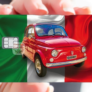 500 in Italia - sticker pour carte bancaire, format US