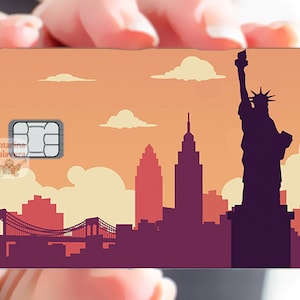 NEW YORK - sticker pour carte bancaire, format US