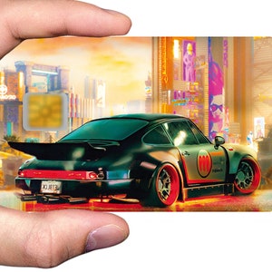 Deutch turbo - sticker pour carte bancaire, format US