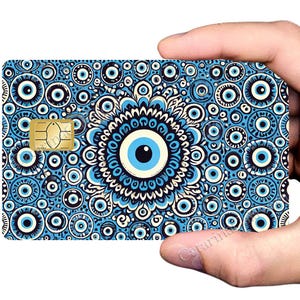 Nazar boncuğu - sticker pour carte bancaire, 2 format de carte disponibles