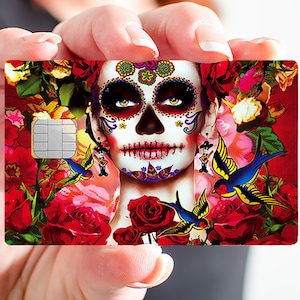 Catarina Calavera, la santa muerte - Sticker pour carte bancaire, 2 formats de carte bancaire disponibles