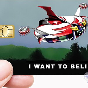 I want to believe - sticker pour carte bancaire, format US