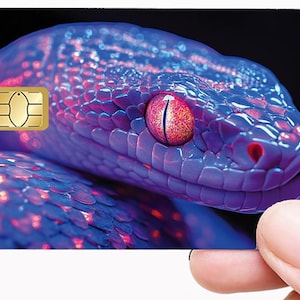 Serpent - sticker pour carte bancaire, format US