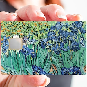 Les Iris de Van Gogh - sticker pour carte bancaire, 2 formats de carte bancaire disponibles
