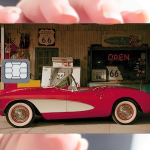 Corvette Chevrolet 1953 - sticker pour carte bancaire, format US
