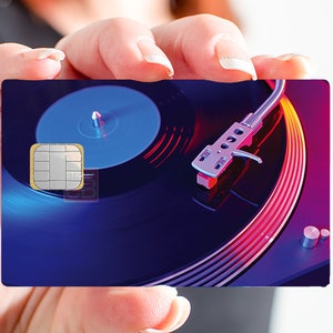 Platine vinyle - sticker pour carte bancaire, 2 formats de carte bancaire disponibles