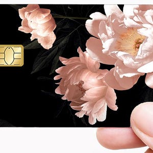 Douces Fleurs - sticker pour carte bancaire, 2 formats de carte bancaire disponibles