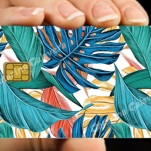 Feuille de couleurs - sticker pour carte bancaire, 2 formats de carte bancaire disponibles