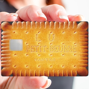 Petit beurre - sticker pour carte bancaire, 2 formats de carte bancaire disponibles