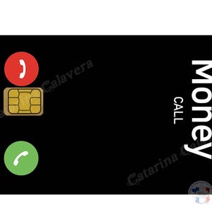 Money Call - sticker pour carte bancaire, format US