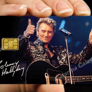 Johnny Hallyday - sticker pour carte bancaire, format US