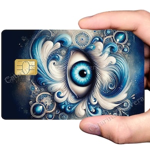 Oeil mystique - sticker pour carte bancaire, format US