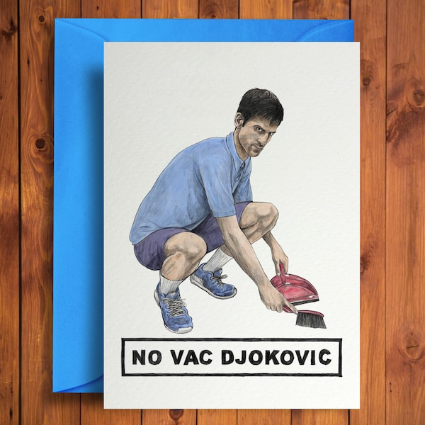 No Vac Djokovic - Lustige Geburtstagskarte