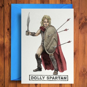 Dolly Spartan - Cartão de aniversário engraçado