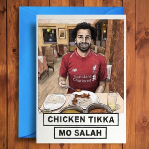 Frango Tikka Mo Salah - Cartão de aniversário engraçado