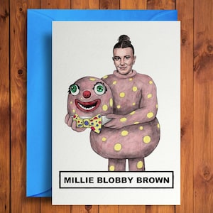Millie Blobby Brown - Cartão de aniversário engraçado