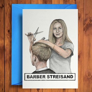 Barber Streisand - Cartão de aniversário engraçado
