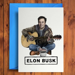 Elon Busk - grappige verjaardagskaart
