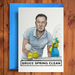 Limpieza de primavera de Bruce - Tarjeta de cumpleaños divertida