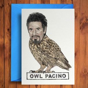 Coruja Pacino - Cartão de Aniversário Engraçado
