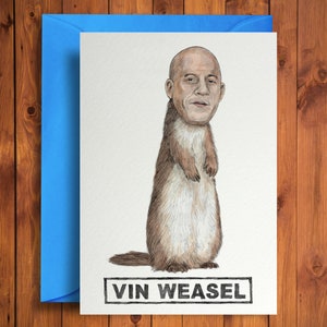 Vin Weasel - Cartão de aniversário engraçado