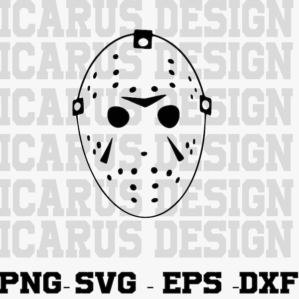 Jason Vorhees SVG, Jason Vorhees Mask Svg, Halloween Svg, Horror Movie Svg, Scary Movie Svg, Digital Files, Cricut, Silhouette