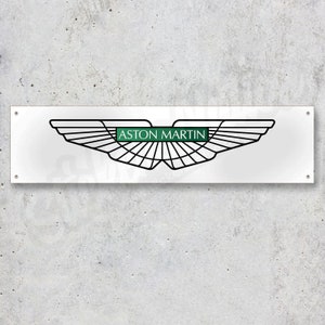 Aston Martin Vinyl Banner Workspace Sign Decoration Garage Car Bike Motorbike Motorsport