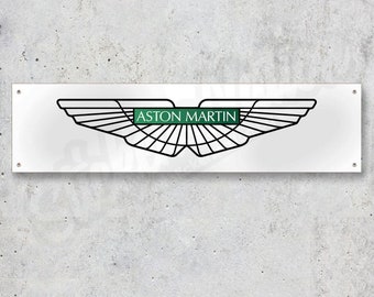 Aston Martin Vinyl Banner Workspace Sign Decoration Garage Car Bike Motorbike Motorsport