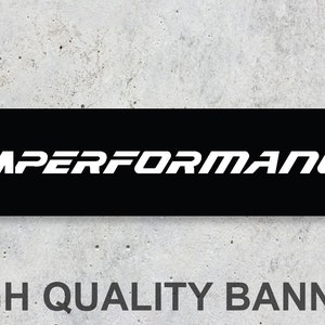 Pancarta de vinilo BMW M Performance para espacios de trabajo, decoración, garaje, coche, bicicleta, motocicleta, deportes de motor
