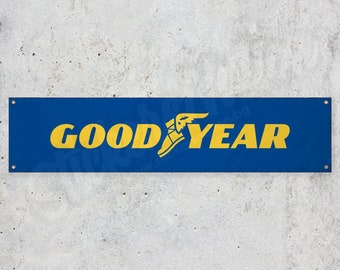 Good Year Vinyl Banner Workspace Sign Decoration Garage Car Bike Motorbike Motorsport