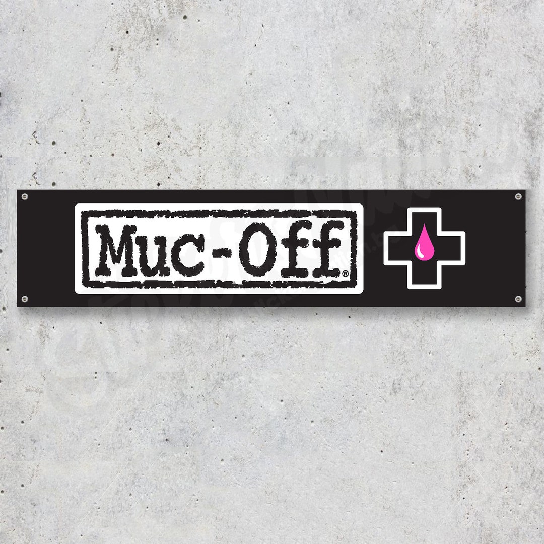 Muc-off Black Vinyl Banner Workspace Sign Decoration Garage Car Bike ...