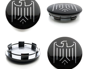Tapacubos centrales de rueda de 65 mm / 57 mm cubre el logotipo del emblema de ÁGUILA para Audi Bmw VW
