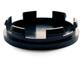 4 tapacubos de centro de rueda cromados negros de 65 mm / 59 mm para vehículos del grupo VAG