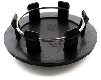 4 tapacubos de centro de rueda cromados negros de 65 mm / 48 mm para vehículos del grupo VAG