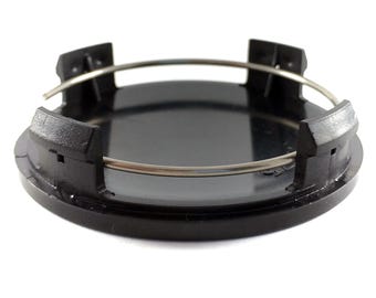 4 tapacubos de rueda cromados negros de 75 mm / 70 mm para vehículos del grupo VAG