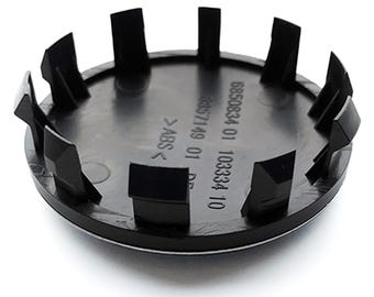 4x 57mm / 53mm Black Chrome wheel center hub caps for VAG group cars