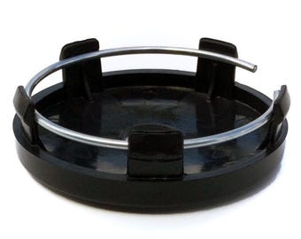 4 tapacubos de rueda cromados negros de 60 mm / 57 mm para vehículos del grupo VAG